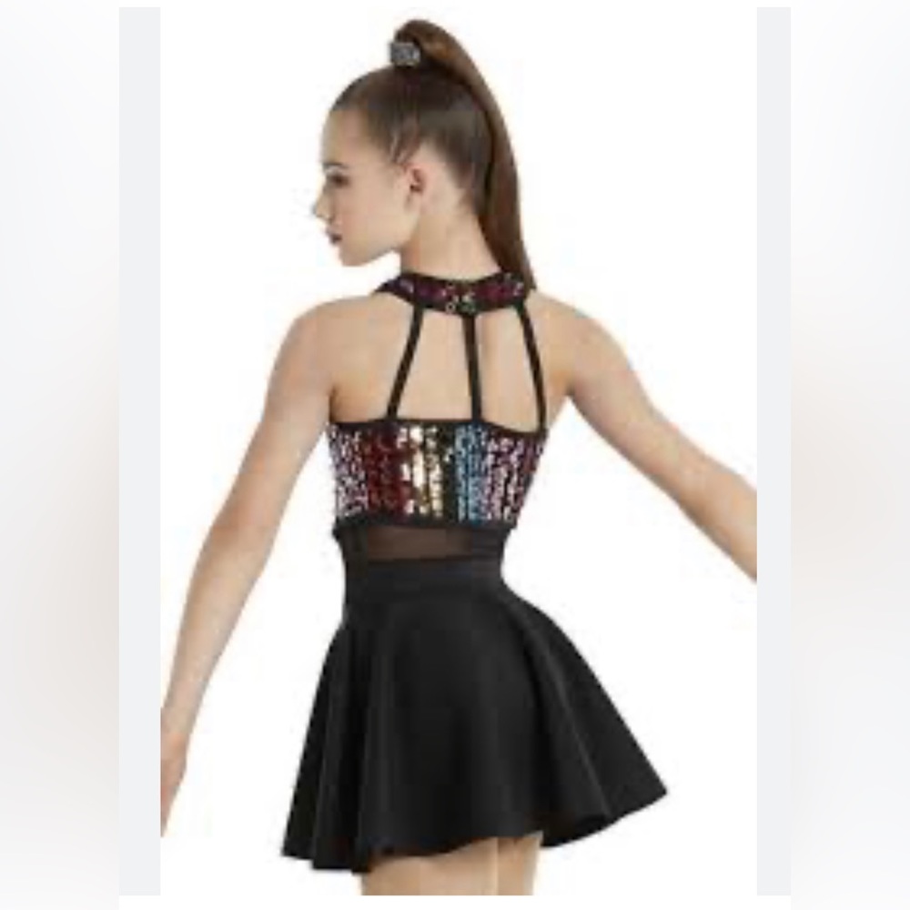 WEISSMAN BLACK JR. DANCE SEQUIN DRESS - LG YOUTH